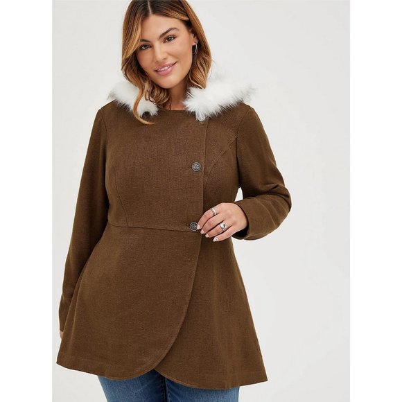 torrid Jackets & Blazers - Torrid RIDING COAT - OUTLANDER FUR TWEED Size 5